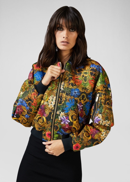 Versace Tropical Baroque Print Bomberjacka Dam - 340875UVG